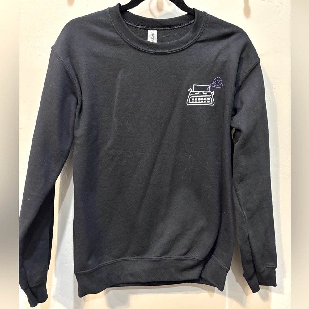 Divine Rivals | Custom Sweater | Embroidered Typewriter & Cuff Details | EUC | S